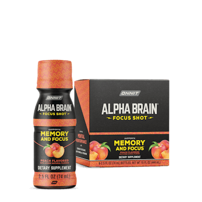 Alpha BRAIN® Focus Shot - Peach (2.5 fl oz, 6 ct)