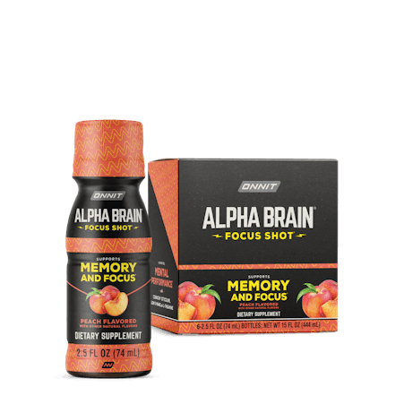 Alpha BRAIN® Focus Shot - Peach (2.5 fl oz, 6 ct)
